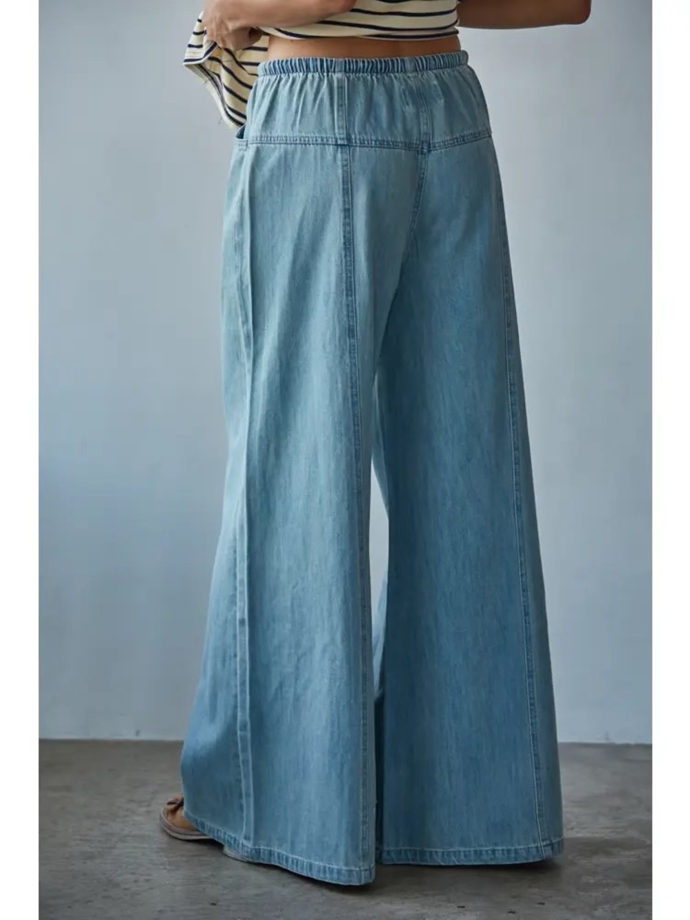 NWT By Together Wide Leg Light Blue Denim Jeans - Picture 2 of 6